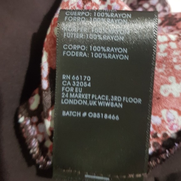 UO Silence + Noise Angel Purple Printed Floral Tulip Hem Swing Dress Size XS - Picture 7 of 14